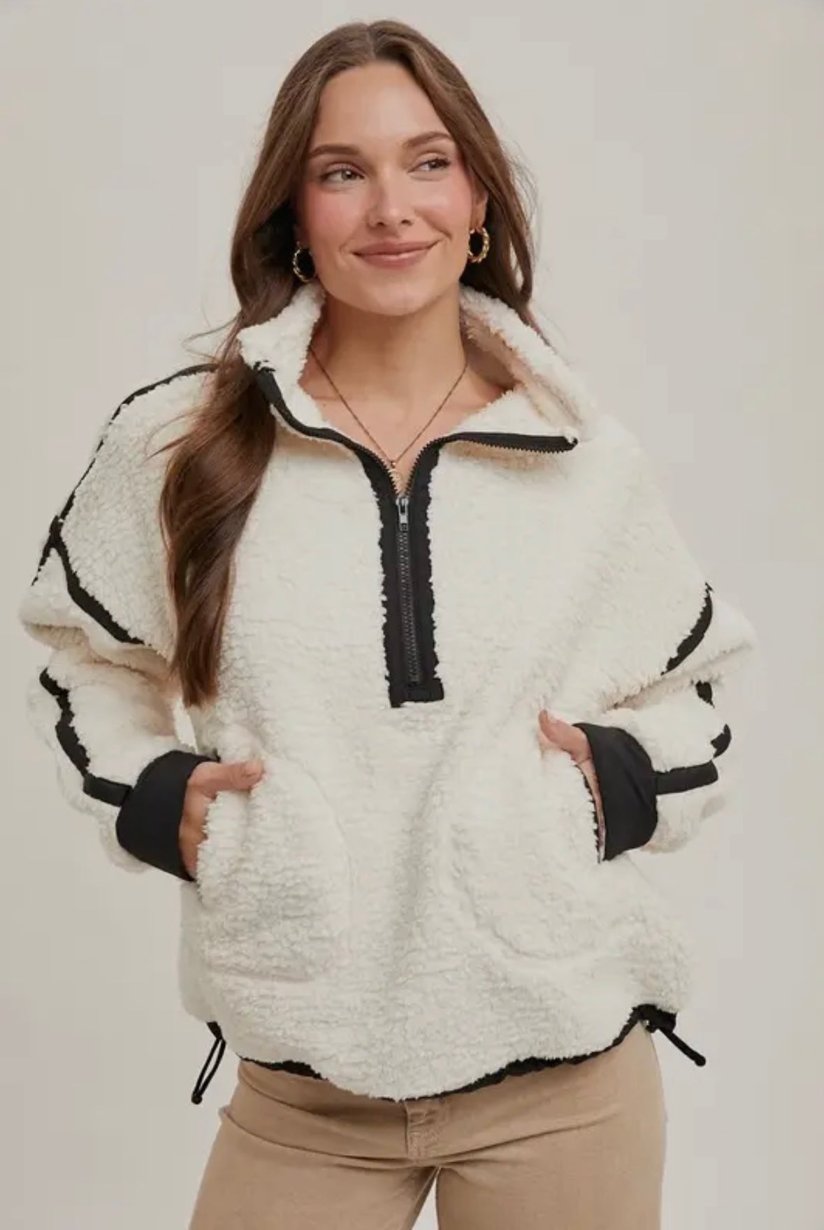 'Elliott' Half Zip Sherpa Fleece