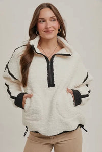 'Elliott' Half Zip Sherpa Fleece