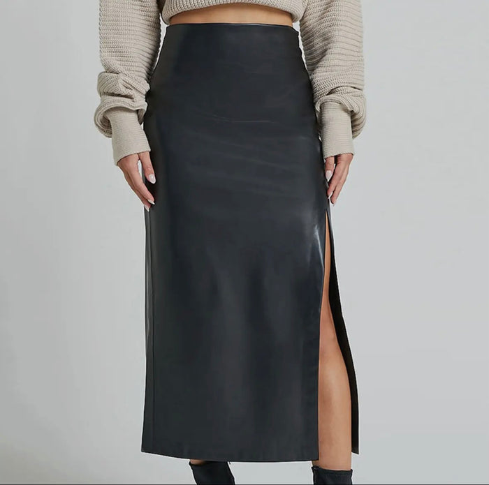 Black Leather Skirt