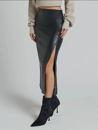Black Leather Skirt