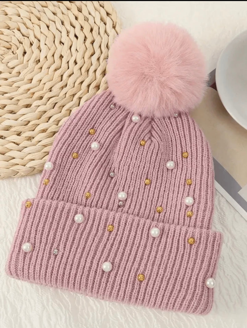 Pink Pearl Beanie