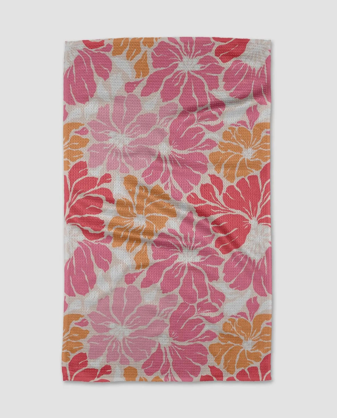 'Sunset Floral' Geometry Tea Towel