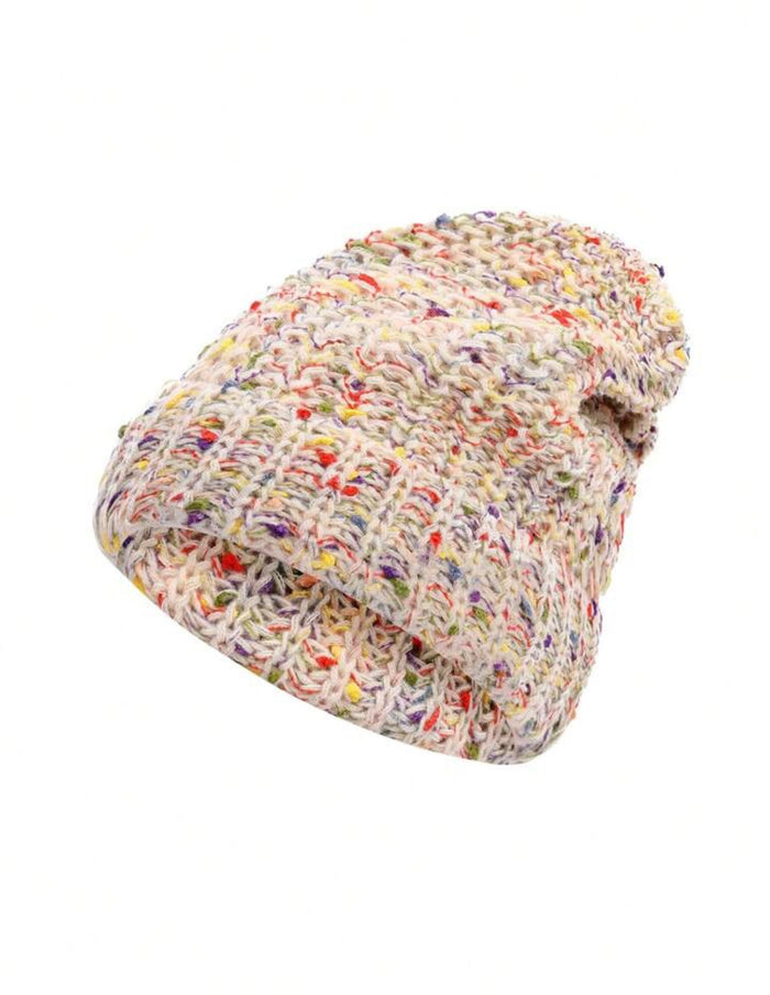 multicolored beanie