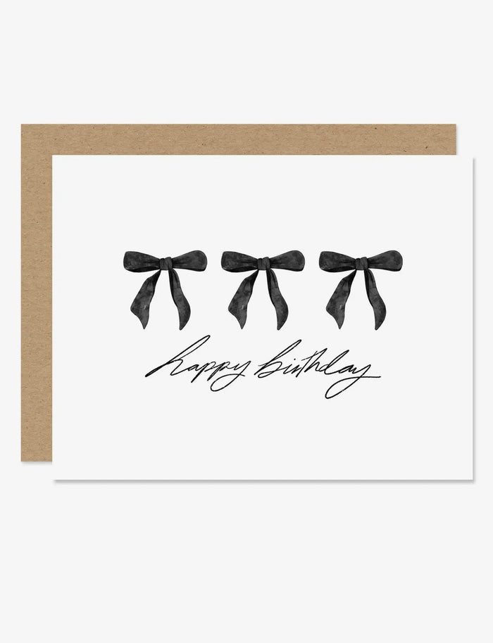 'Happy Birthday Bow' Card