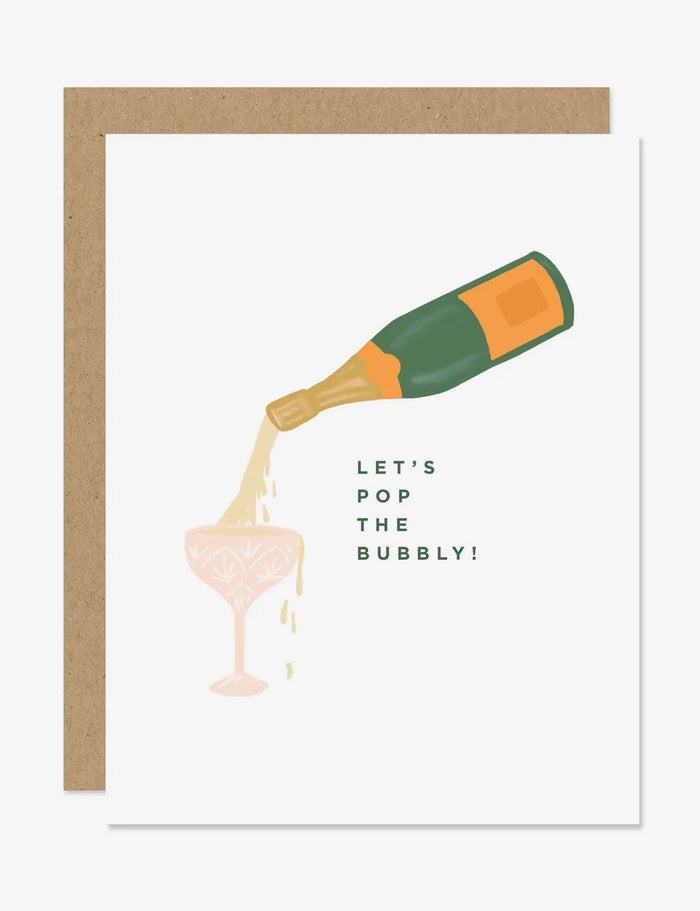 'Let's Pop The Bubbly' Card