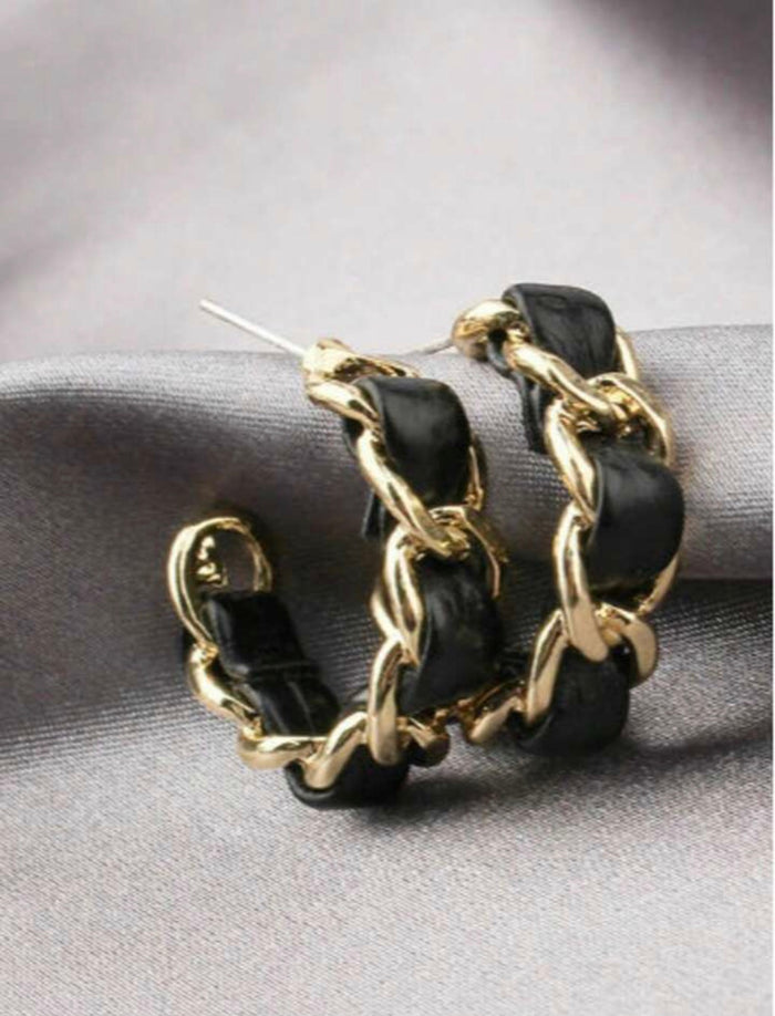 Leather Twist Earrings