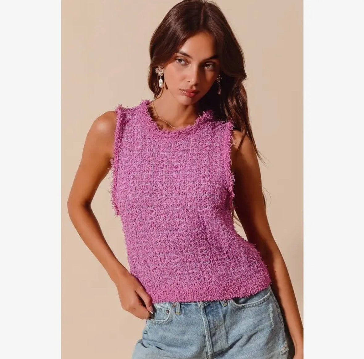 'Madison' Knit Sweater Tank