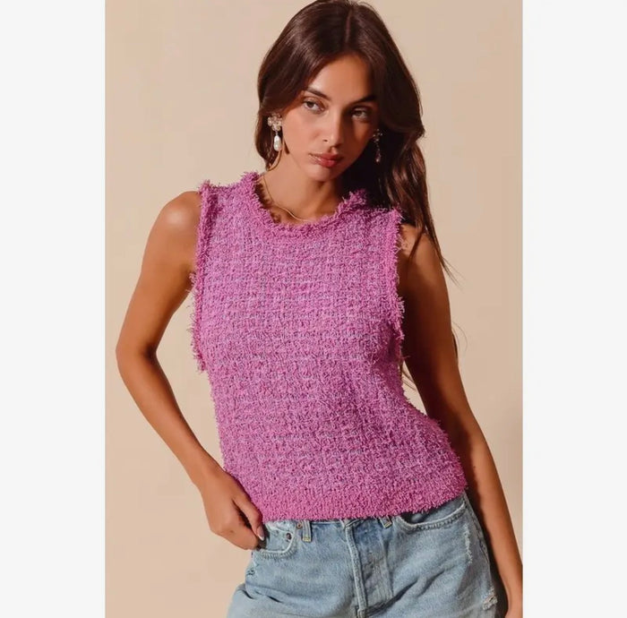 'Madison' Knit Sweater Tank