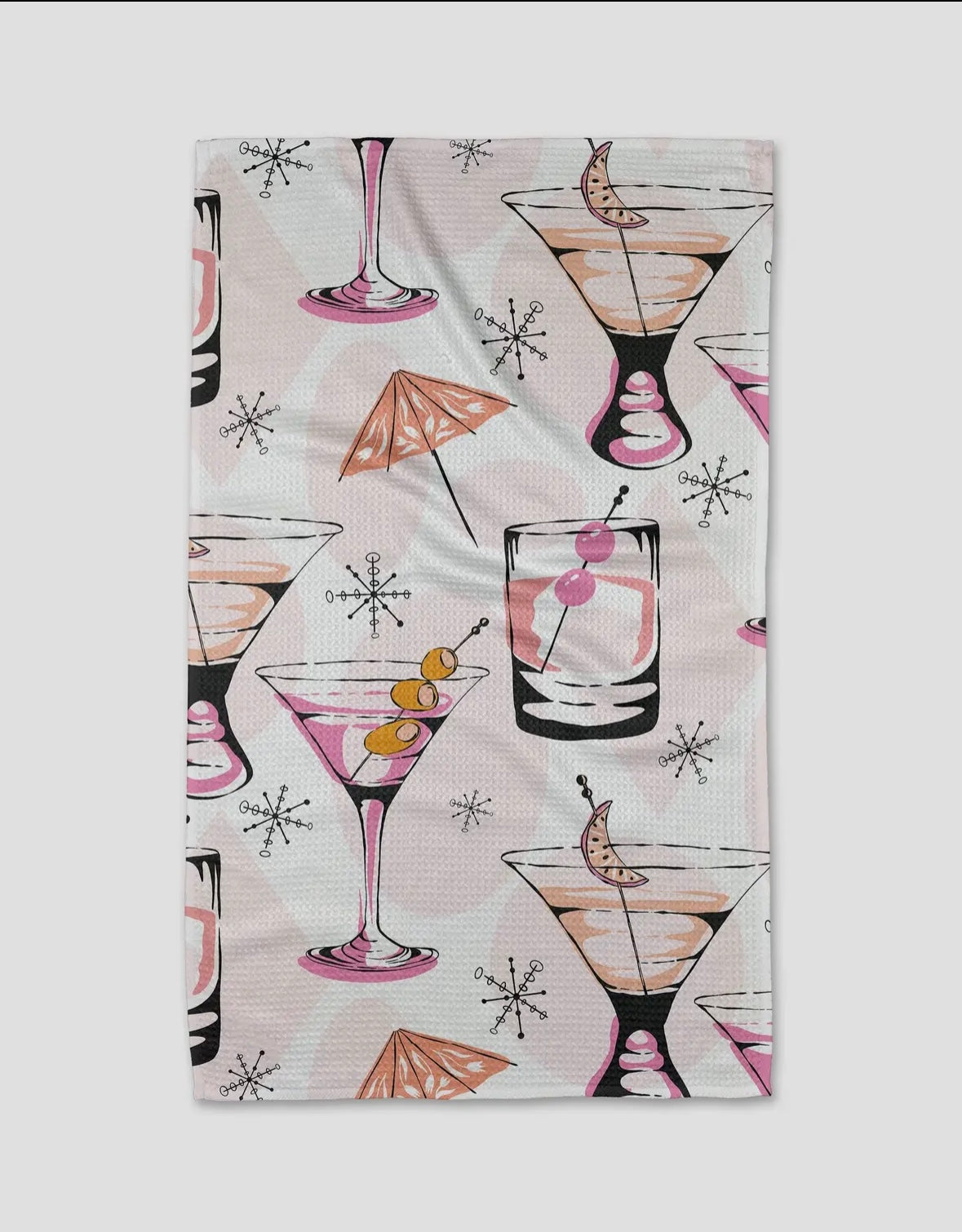 'Cocktail Hour' Geometry Tea Towel