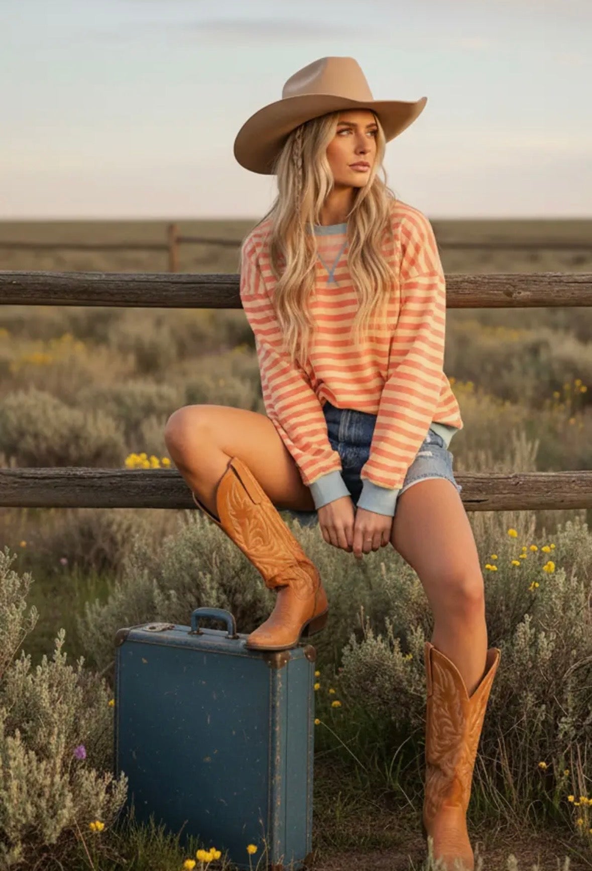 'Tatum' Striped Sweatshirt