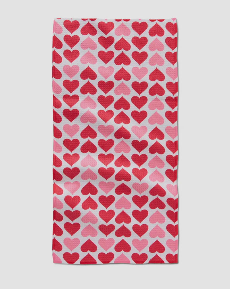 'Blushing Hearts' Geometry Bar Towel