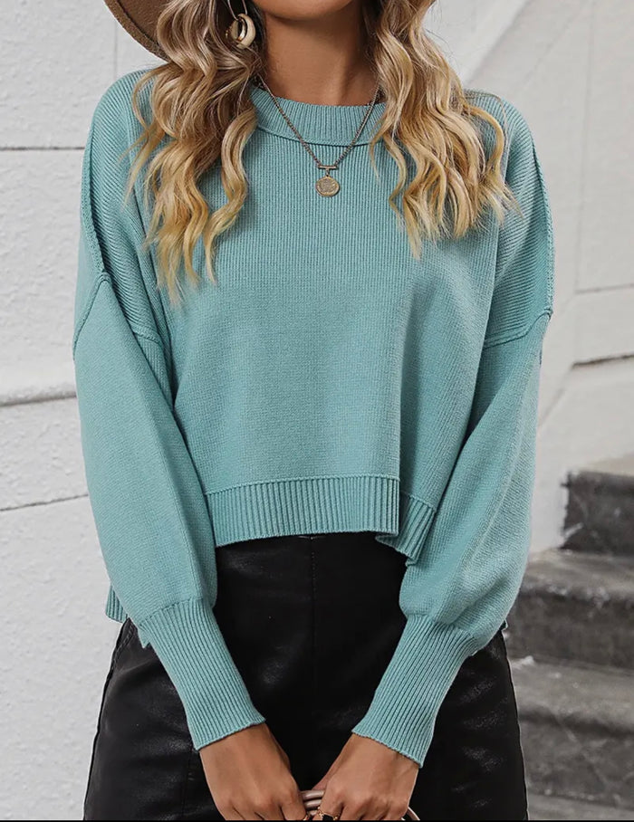 'Harper' Teal Blue Sweater